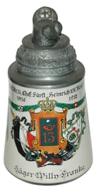 Regimental Jager Nr 13 Helmet Finial Stein