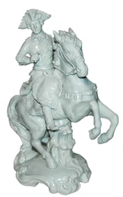Fredrich in Uniform on Horse 14" Porcelain Figure