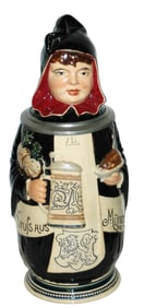 1L Munich Child w Chicken Dinner Character Stein