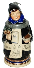 Munich Child W Chicken Dinner Character Stein