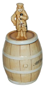 Barrel w Perko Lid Character Stein w Litho
