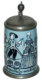 1L Franz Ringer Couple Faience Stein c.1900