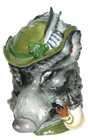 Schierholz Alpine Boar w Pipe Character Stein