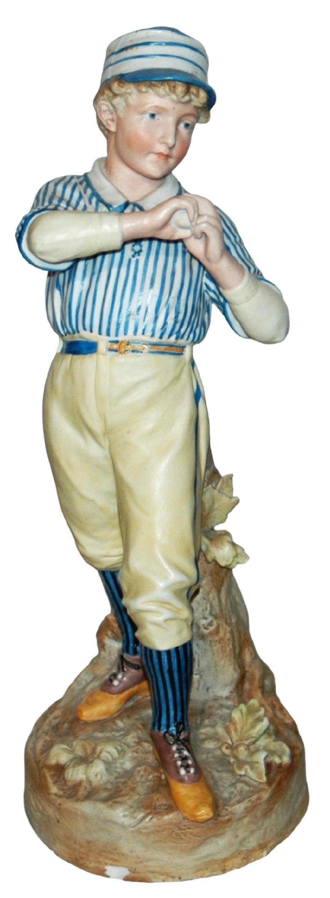 Rarest Size Heubach Porcelain Baseball Figurine (1 of 4)