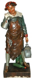 Terracotta 23" Inkeeper w Stein & Lantern