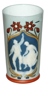 Mettlach Cameo Beaker Couple Dancing