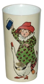 Mettlach Girl w Two Ducks Beaker