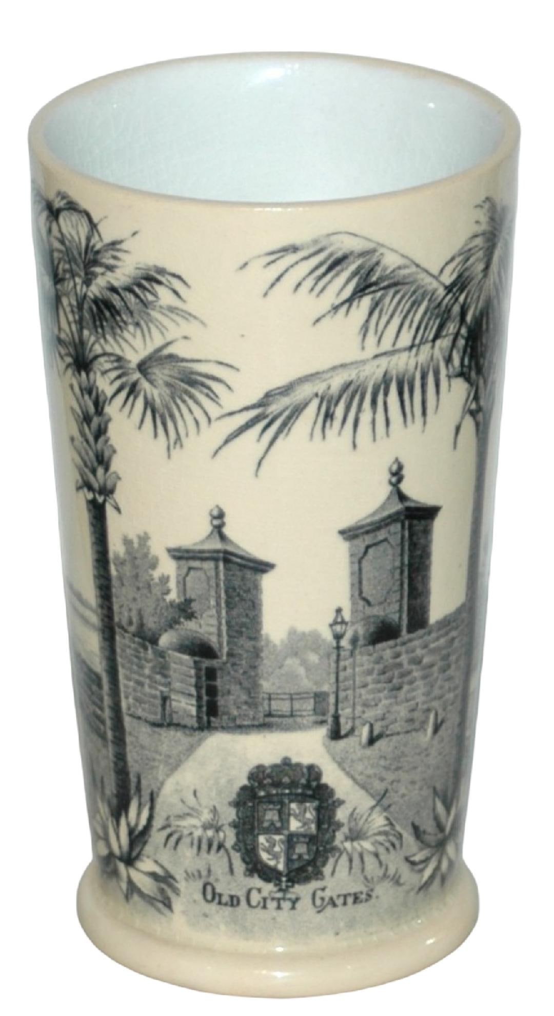 Mettlach Black Tone St Augustine Florida Beaker (1 of 3)