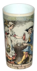 Mettlach Schlitt Man in tri-cornered Hat Beaker