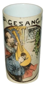 Mettlach Mandolin Player Beaker w Handle