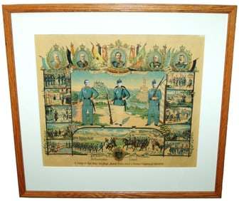 Framed Regt Certificate Uniformed Inft  Soldiers