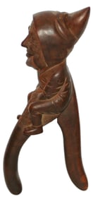 Black Forest Carved Wood Seated Dwarf Nutcracker