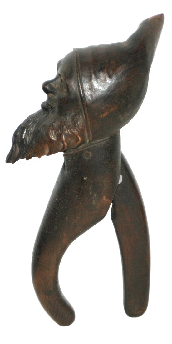 Black Forest Carved Wood Bearded Dwarf  Nutcracker (1 of 2)