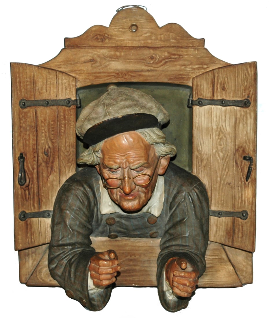 PAIR of Terracotta Figural Couple n Window Plaques (1 of 4)