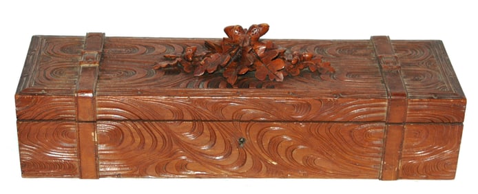 Black Forest Carved Box w Oak Leaves & Acorns
