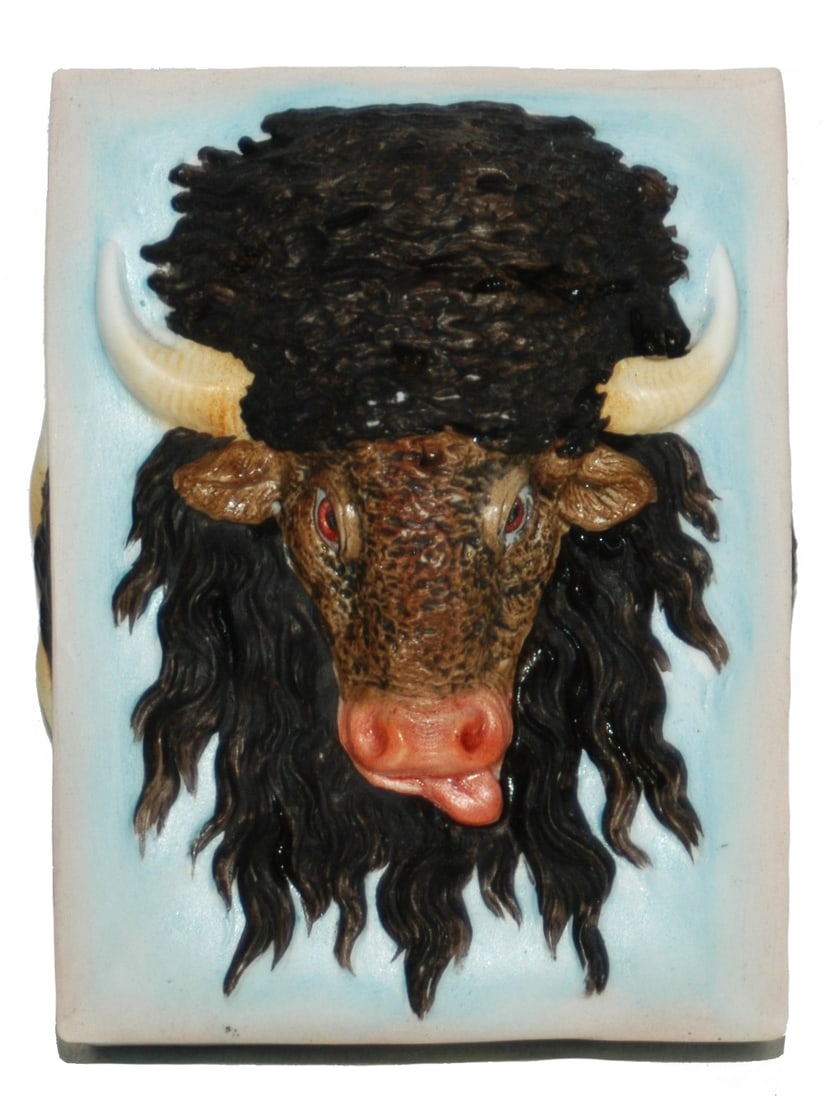 Bohne Porcelain Bison Character Covered Box (1 of 3)