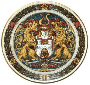 Rare Mettlach PROBE City Shield of Hannover Plaque