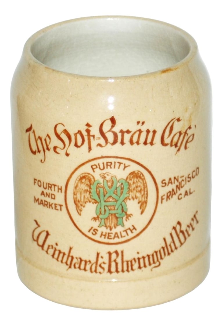 Hof-Brau Cafe Weinhards Beer San Francisco Mug (1 of 2)