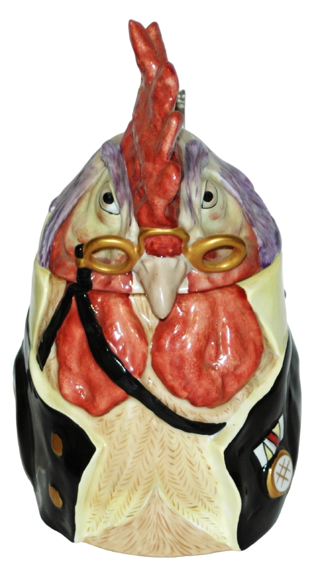 Schierholz Porcelain Rooster w Glasses Stein (1 of 3)
