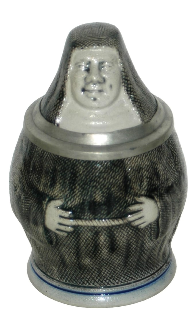 1/4L Stoneware Nun Character Stein (1 of 3)