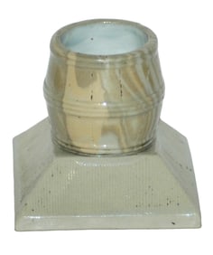 3" Mettlach Earlyware Barrel Match Striker /Holder