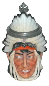 Bohne 1/4L Native American Indian Character Stein