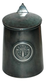 1879 Medallion US Brass Stein w Glass Bottom