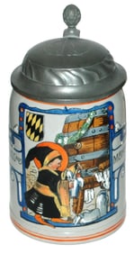 Munich Child w Keg Fills Steins