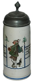 1L Franz Ringer Hunter w His Dog Stein