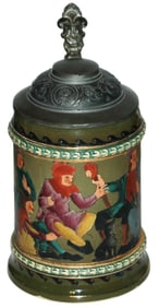 Drinking Group Etched Stein