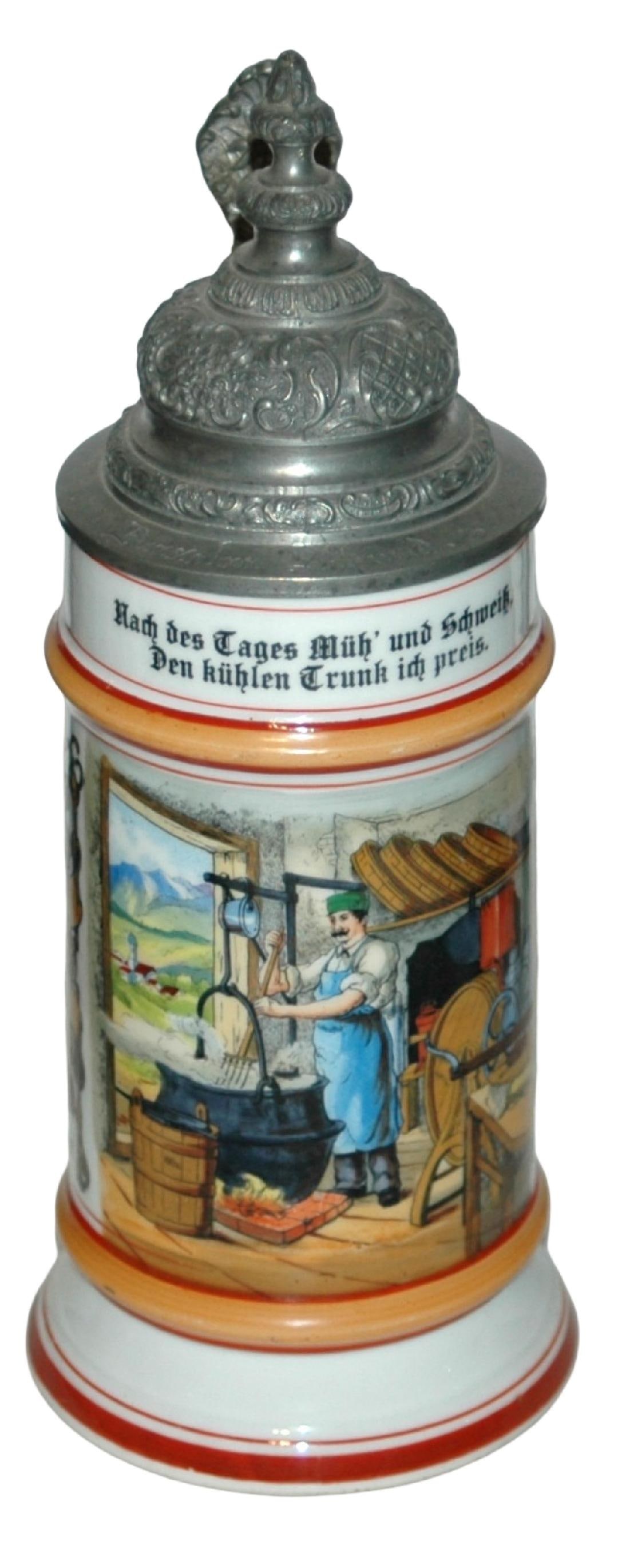Occupational Cheese Maker Scene Porcelain Stein (1 of 4)