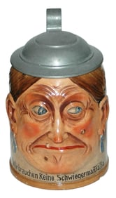 Mother in Law Head Character Stein