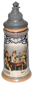 Cute Scene of Three Munich Child Drinkers Stein
