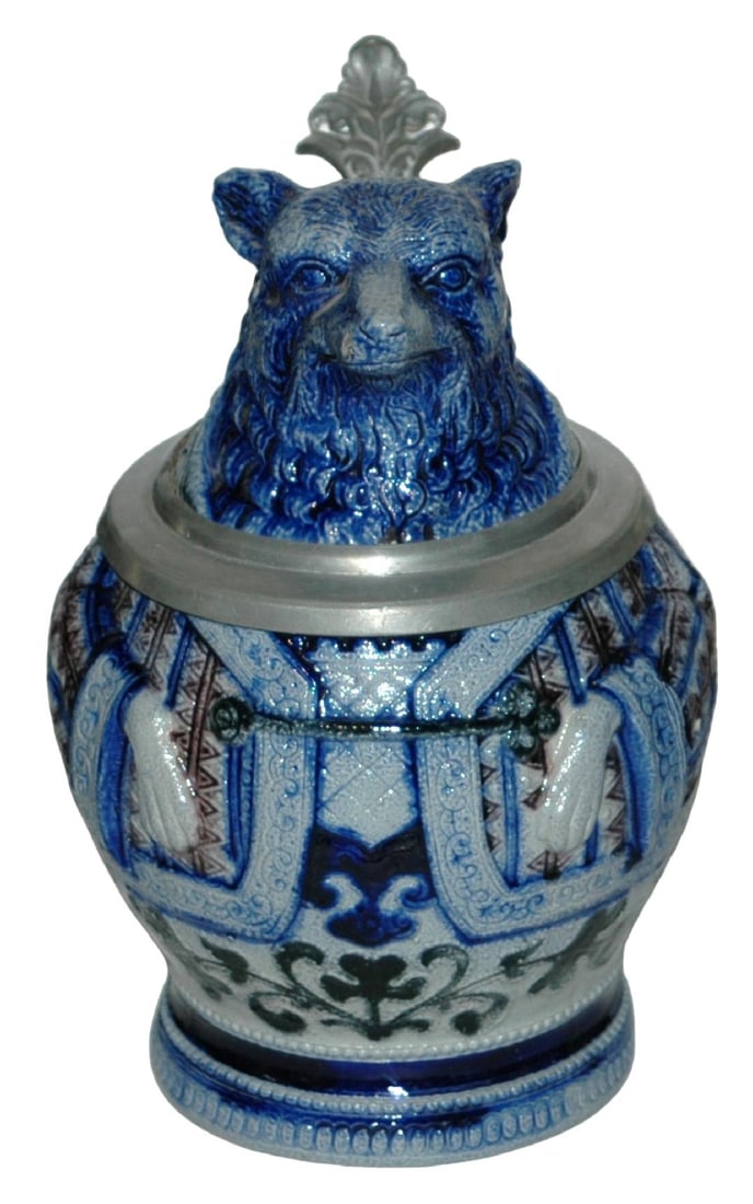 Dressy Fox Stoneware Character Stein (1 of 4)
