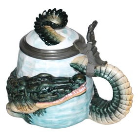 Bohne Wrap Around Alligator Character Stein