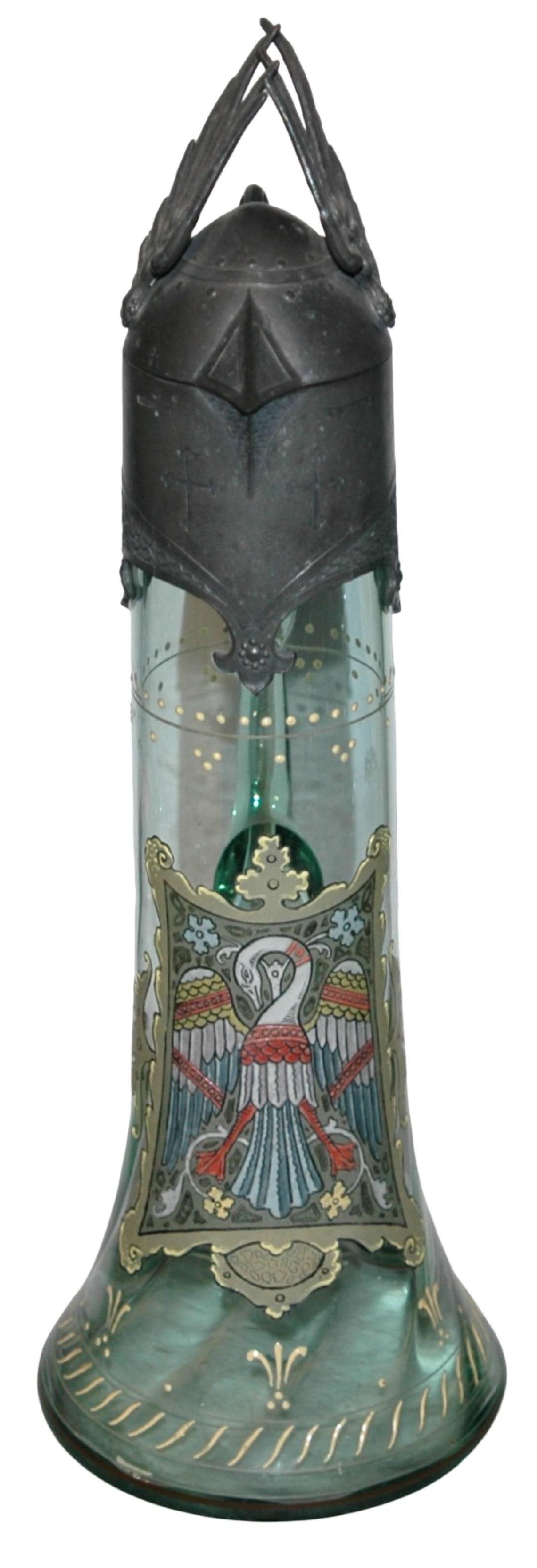 17" Van Hauten Eagle View Glass Stein Fancy Pewter (1 of 4)