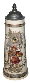 3L Landsknecht w Eagle Flag Stein w Fancy Pewter