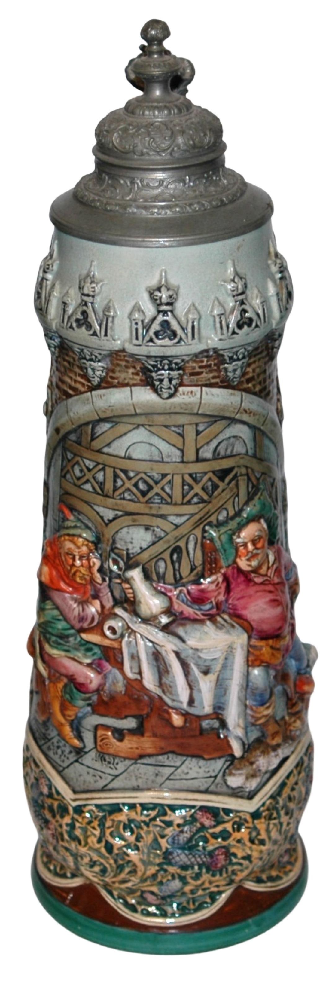 2L Falstaff in Tavern Dumler &Breiden Relief Stein (1 of 4)