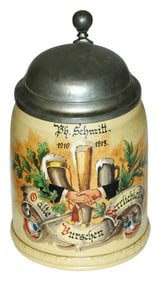 Mettlach Handshake Verse & Foaming Steins