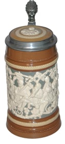 1L Mettlach Musician & Dancers Stein
