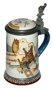 Mettlach Schlitt Dwarf climbs Clock Ladder Stein