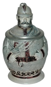 Fireman w Hose Stoneware Character Stein