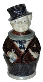 HR Man in Top Hat w HB Stein Character Stein
