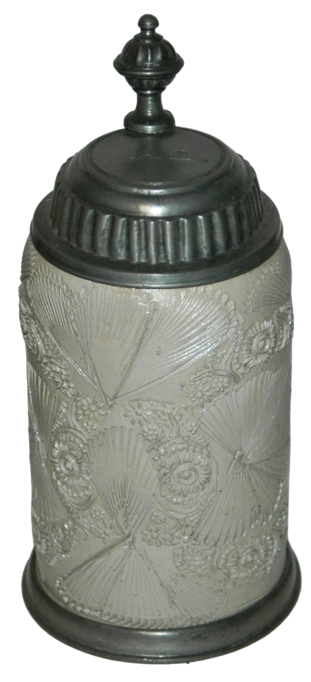 4/10L Westerwald Relief & Scratch Stein c.1800 (1 of 4)