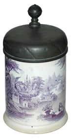 1L Ironstone Oriental Garden Scene c.1820 Stein