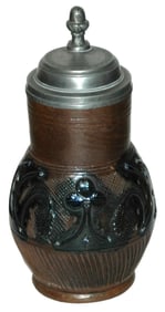 Muskau Floral Design c.1830 Stoneware Stein