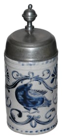 Westerwald Phesant Design c.1780 Stoneware Stein