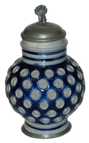 3/4L Westerwald Rosette Pattern c.1700 Stein