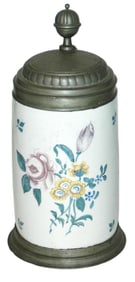 1L Crailsheim Floral c.1780 Faience Stein