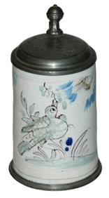 4/10L Austrian Bird & Floral c.1780 Faience Stein